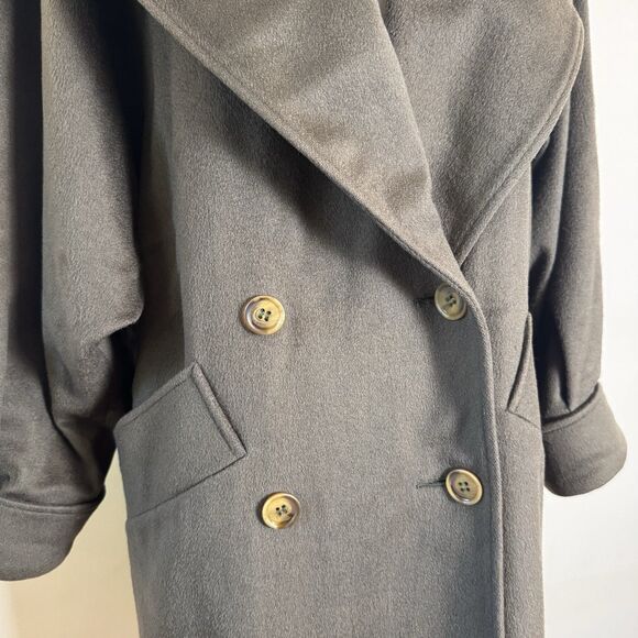 Gemini Vintage 1970's 100% Wool Brown Cape Coat Hood Size Large - Picture 7 of 16